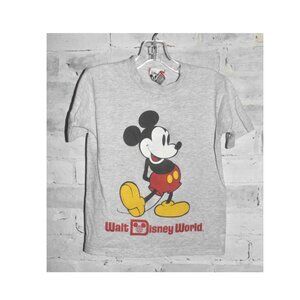 Vintage Disney Designs Made in USA Mickey Mouse Gray T-Shirt Small 3T